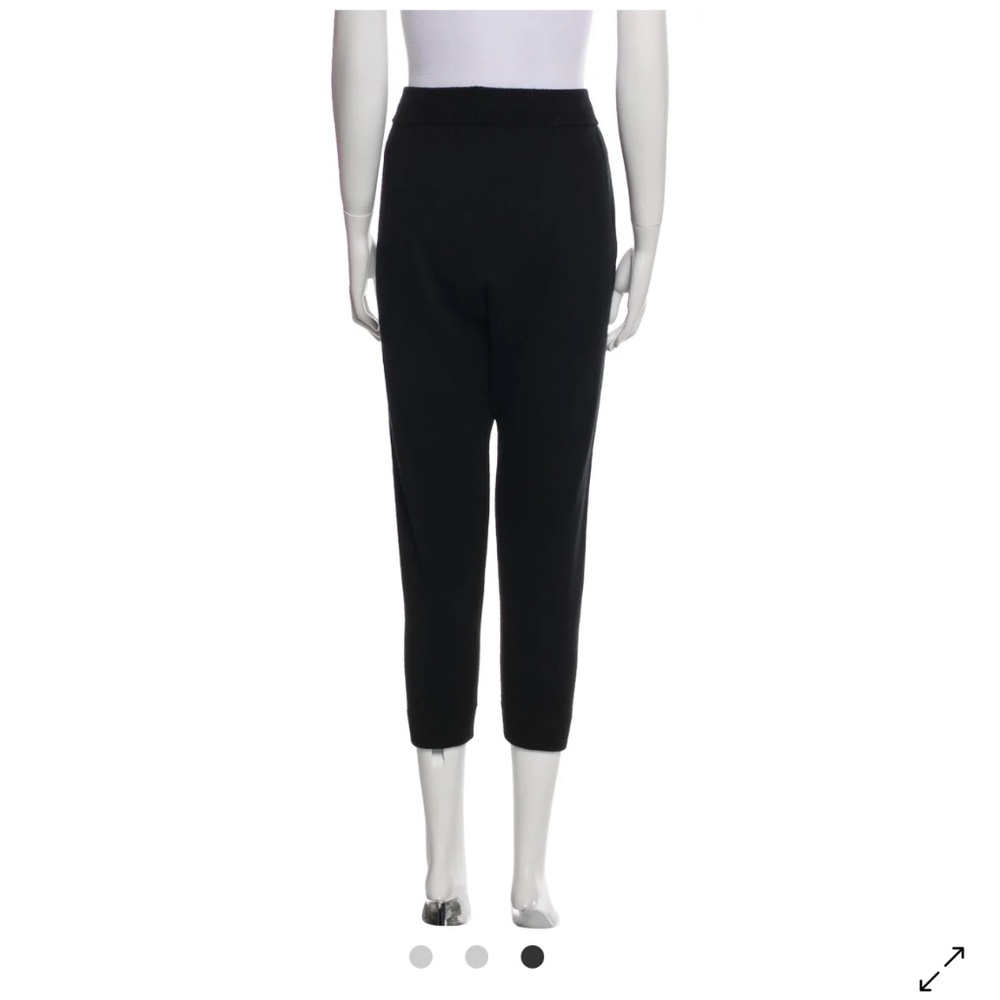 Nili Lotan 100% Cashmere Cropped Paris Sweatpants Black